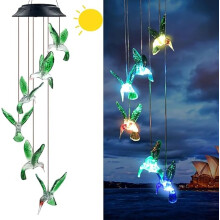 Solar-Klangspiel mit Kolibri-Motiv, einzigartige Geburtstagsgeschenke für Frauen, Mütter und Großmütter, perfekte Gartengeschenke