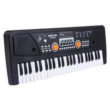 Btuty 49 Keys USB Electronic Organ Electric Piano with Microphone Black