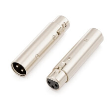 2Pcs 3-Pin XLR Male to Female Socket Connector