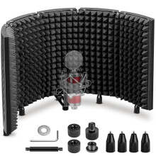 CAHAYA Microphone Isolation Shield Studio Mic Sound Absorbing Foam Desktop