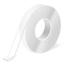 Art3d Doppelseitiges Montageband (3 m), transparentes, ablösbares Schaumstoffklebeband, vielseitig einsetzbar im Haushalt