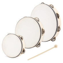 MANCHAP 3 Sizes Wooden Tambourine