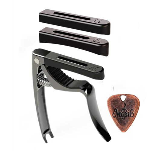 AUPHY Guitar Capo with 3 Interchangeable Pads