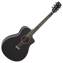 VINTAGE PACIFIC COAST SERIES ELECTRO ACOUSTIC GUITAR - MIDNITE BLACK