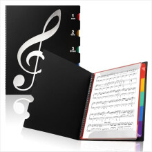 Music File Folder A4 Music Sheet Folder Waterproof Pocket Display Book 20