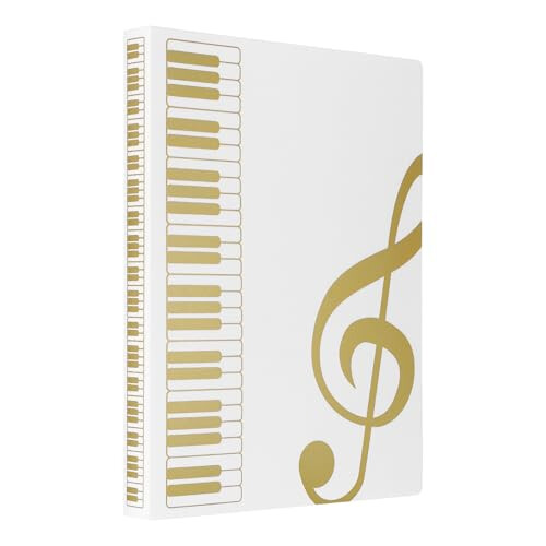 sourcing map Sheet Music Folder 40 Sleeves Display 80 Pages Spiral Binder