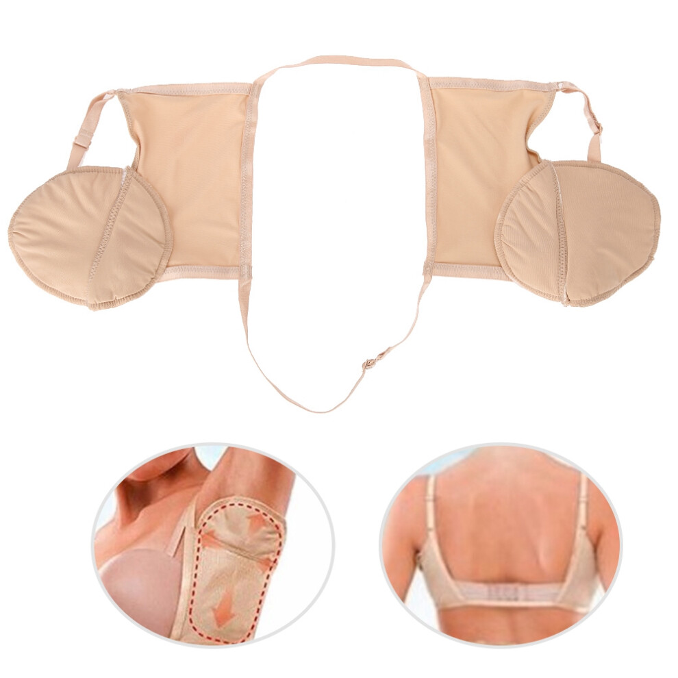 Reusable Cotton Armpit Sweat Guard Bra Skin Tone Adjustable Absorbent Pads