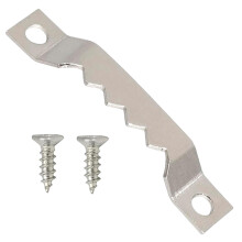 (Silver, Single-sided jagged) Heavy Duty Metal Sawtooth Hangers w/Screws
