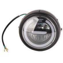 Universal Headlight Motorcycle LED Headlight Waterproof Brighter Headlights DRL Hi Lo Beam Shockproof Round Headlight Turn Signal Daytime Running