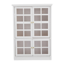 Functional Cabinet for Dollhouse Furniture, Detailed Workmanship with Sturdy Wood Miniature Cabinet1: 12Scale Scene Decoration Display Shelf Wooden