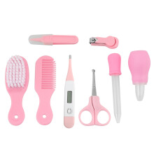 Newborn Baby Grooming Kit With Electric Nail File Soft Bristle Brush Safe Design Durable And Portable Compact Case Baby Shower Gifts For Parents
