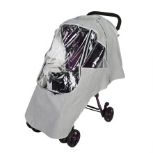 Capa de proteção universal para carrinho de bebê contra intempéries, à prova de vento e água, em EVA, com proteção contra o frio, visão