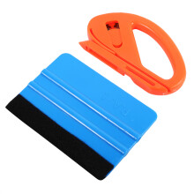 Abrasion Resistant Reusable Plastic Felt Squeegee4Inch Vinyl Wrap Squeegee Tool Car Wrapping Tool Felt Edge Squeegee Bubble Removal Durable Plastic