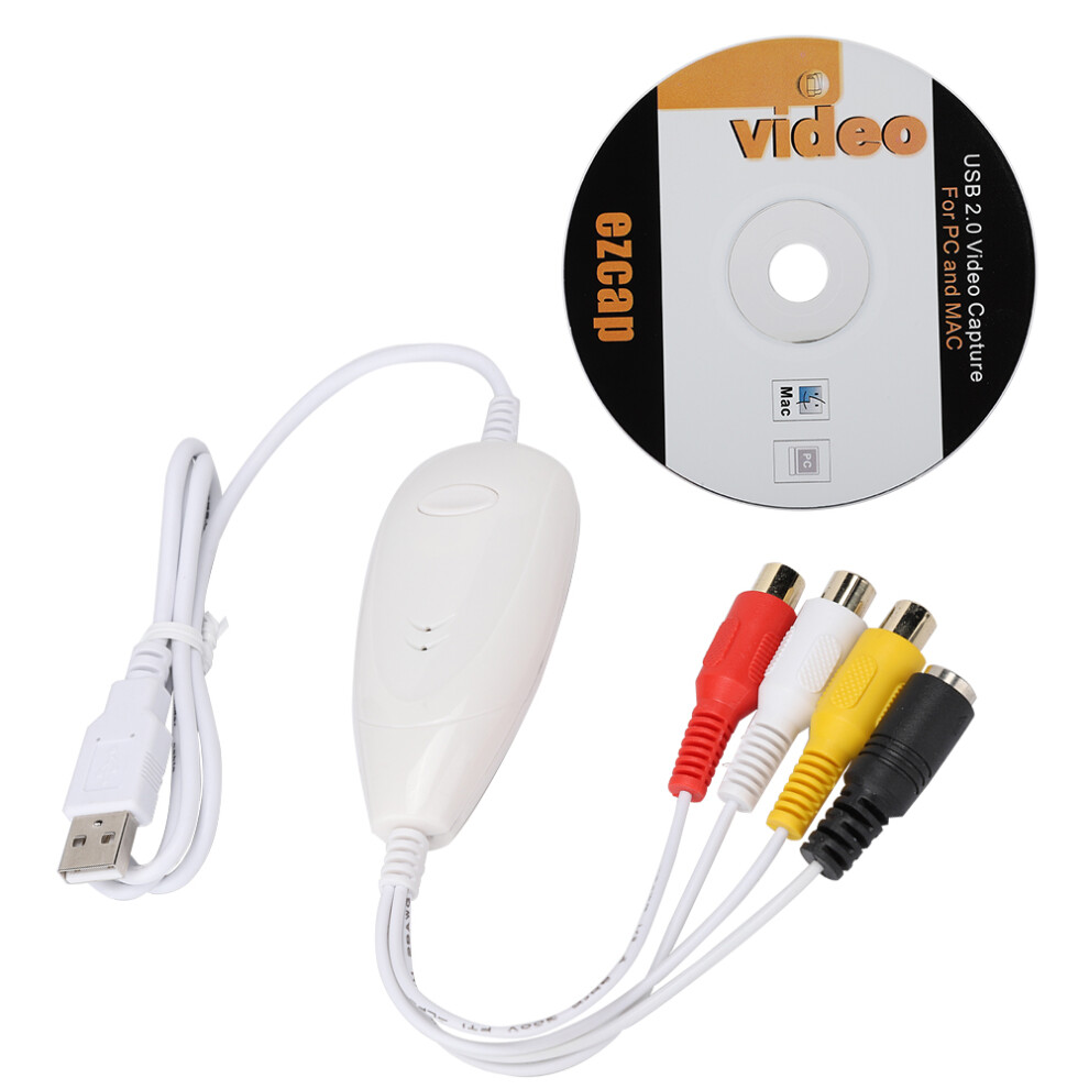Usb2.0video Capture Device For Vhs Vcr Conversion, Analog Video Solution With Universal H.264format, Transfer Family Memories Digitally Without 9448483211819