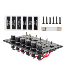 LED Indicator Switch Panel For Marine And Automotive Use, Circuit Breaker Reset Integrated Dual Voltage Support Easy Installation12V To24V