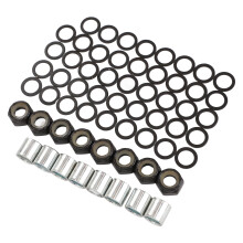 56 Stück Skateboard-Zubehörset aus Eisen, Abstandshalter, Achsmuttern & Speed Rings