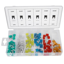 Automotive Blade Fuse Kit Transparent Bracket Shell Easy Installation All Sizes You Need Enhanced Conductivity Color Coded Fast Melting Fuse For Cars