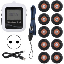 Waterproof Wireless Caregiver Pager With Calendar Display Dual Functions Adjustable Volume Long Wireless Range Versatile Attachment Methods Elderly
