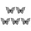 5Pcs Black Silicone Eye Line Stencil Butterfly Eyeliner Makeup Tool 5