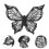 5Pcs Black Silicone Eye Line Stencil Butterfly Eyeliner Makeup Tool 10