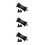 3Pcs Alloy Black Ceramic Central for Bike Folding Mountain Use 8