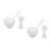 2Sets Wit Silicone Maskermengkommen Set Met Menglepel En Applicator 5