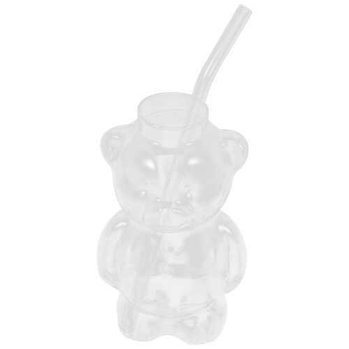 3Pcs Clear Glass Bear Cups Practical Beverage Mugs for Home Use 2