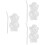 3Pcs Clear Glass Bear Cups Practical Beverage Mugs for Home Use 7