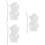 3Pcs Clear Glass Bear Cups Practical Beverage Mugs for Home Use 8
