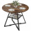 Homcom HOMCOM Round Dining Table for 4, 100 cm Kitchen Table w/ Shelf, Rustic Brown 2