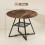 Homcom HOMCOM Round Dining Table for 4, 100 cm Kitchen Table w/ Shelf, Rustic Brown 3