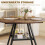 Homcom HOMCOM Round Dining Table for 4, 100 cm Kitchen Table w/ Shelf, Rustic Brown 5
