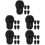 25Pcs Comfortable Silicone Earbuds Replacement Accessories Black 7