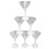 6-delte LED-lysende martiniglas, 210 ml 3