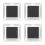 4Pcs Matte Eyeshadow Palette Black Compact Powder for Home Use 7