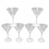 6-delte LED-lysende martiniglas, 210 ml 7
