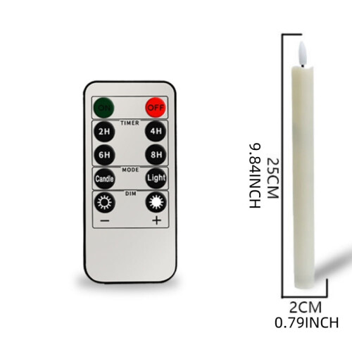4 κεριά LED χωρίς φλόγα με κωνικό φωτισμό, τηλεχειριστήριο και χρονοδιακόπτη – 1
