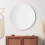 Better Bevel 18” x 18” White Rubber Framed Mirror | Round Bathroom Wall Mirror 2