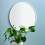 Better Bevel 18” x 18” White Rubber Framed Mirror | Round Bathroom Wall Mirror 4
