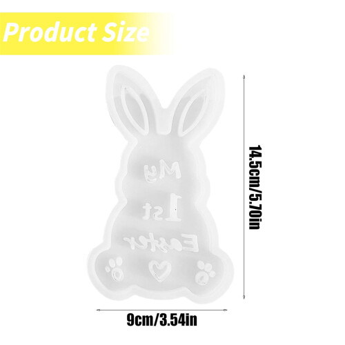 Easter silicone bunny mold for candles chocolate candy 2
