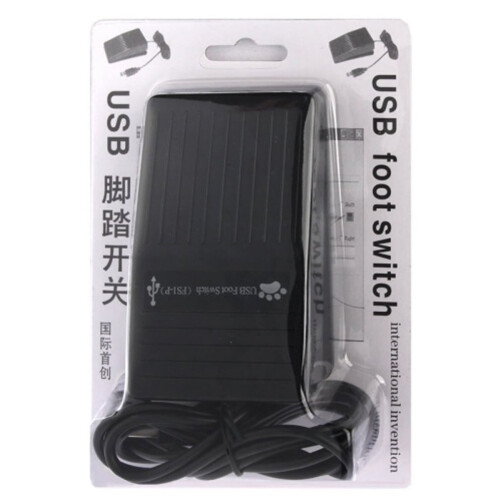 ESTONE Plastic USB Single Foot Switch Pedal Control Pre-Progr Key for Keyboard Mouse PC 1