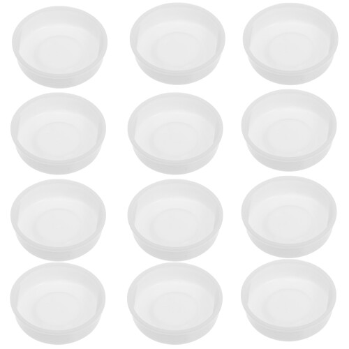 40Pcs Convenient White Plastic Round Caps for Mailing Tube Ends 1