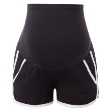 Maternity Workout Shorts Full Panel Double Layer Drawstring
