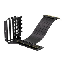 L-Z3 GPU Vertical Mounting Bracket Kit, PCIe 4.0 X16 Riser Cable 200mm, Card Steering Mounting Bracket Black