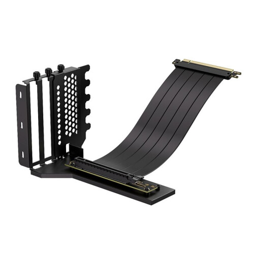 L-Z3 GPU Vertical Mounting Bracket Kit, PCIe 4.0 X16 Riser Cable 200mm,  Card Steering Mounting Bracket Black