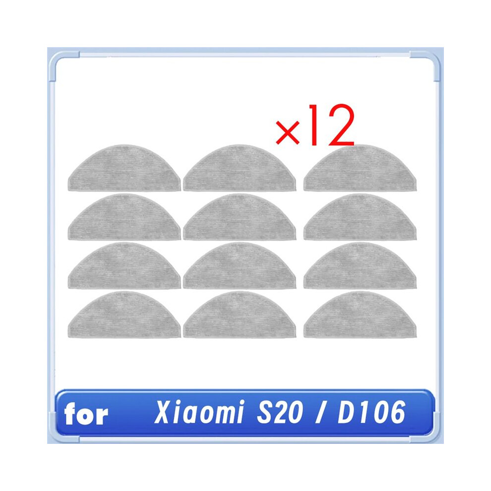 12 Pcs Cleaning Rag For S20 / D106 Robot Vacuum Cleaner Parts Replacement 6032827820503