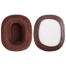 1pair Flannel Sponge Ear Pads Cushion Cover Earpads Replacement for RP-HD605N HD601N HD805N Headset Brown