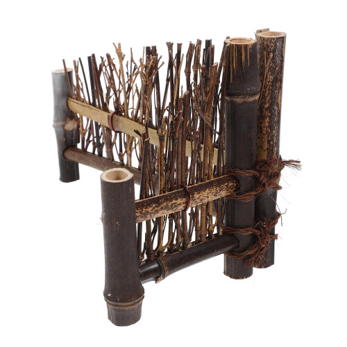 3Pcs Serving Fence Rustic Coffee Color Display Set 2