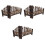 3Pcs Serving Fence Rustic Coffee Color Display Set 4