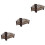 3Pcs Serving Fence Rustic Coffee Color Display Set 6